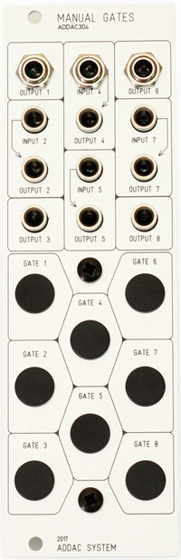 ADDAC304 Manual Gates: Silver