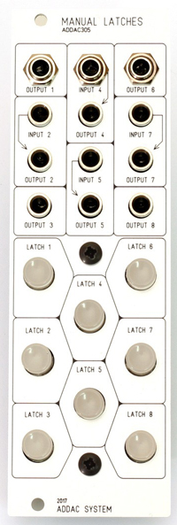 ADDAC305 Manual Latches: Silver Front Panel