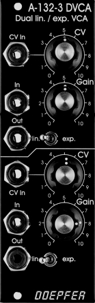A-132-3 Dual Linear/Exponential VCA: Vintage Edition
