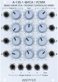 A-135-1 Voltage Controlled Mixer / Quad VCA