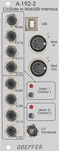 A-192-2 Dual CV/Gate to Midi/USB Interface