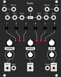 Grayscale Alternate Panel: Make Noise RxMx (Black)