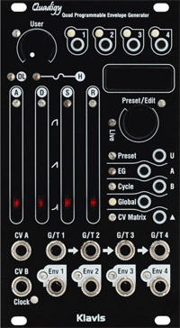 Quadigy: Quad Programmable Envelope Generator (Black)