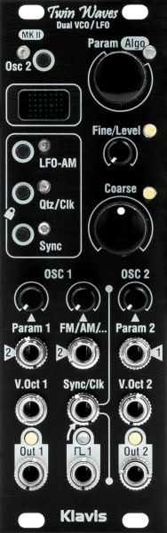 Twin Waves MK II: Dual VCO/LFO/Random (Black)